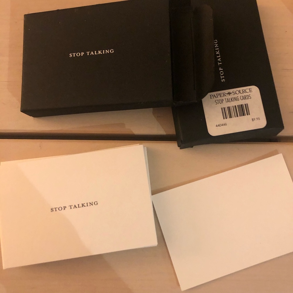 STOP TALKING “business cards” (box of 25) - Picture 4 of 5